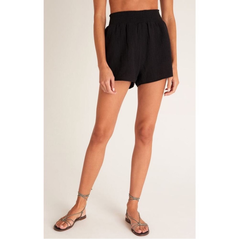Z Supply Naila black gauze cotton shorts S/M